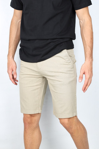 Bermuda Hombre Gabardina Elastizada Premium Oldtown Polo