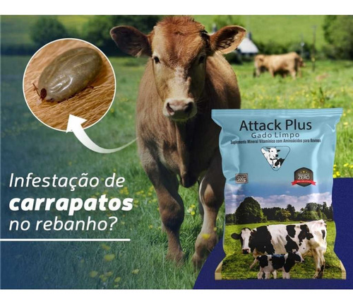 Attack Plus Gado Limpo 500gr (kit C/ 20 Pacotes 500gr)