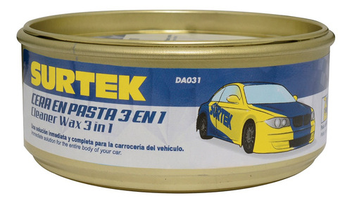 Cera En Pasta 3en1 Pulir Abrillantar Encerar 340gr Surtek