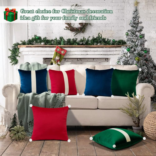 Velvet Suave De Otostar Velvet Navideño De Almohada Decorati