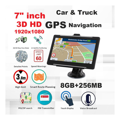 Pantalla Táctil De 7 Pulgadas For Coche, Camión,