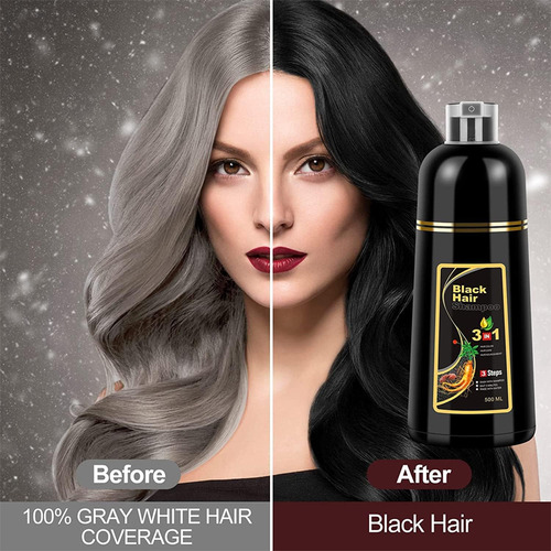 Champú A Base De Hierbas Naturales Para El Cabello, Tinte Pe