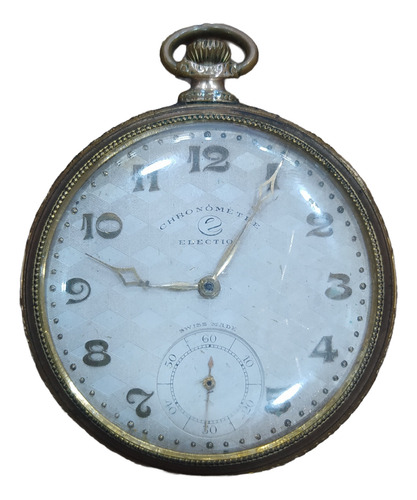 Antiguo Reloj De Bolsillo Suizo Election Funciona Dorado (Usado)