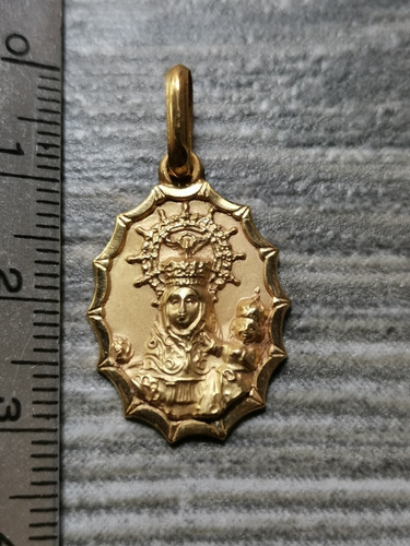 Medalla Oro 14k Nuestra Señora Covadonga #145 Bautizo