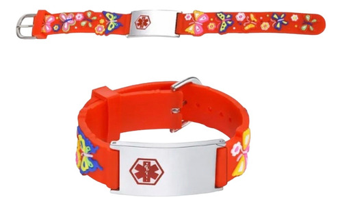 Pulsera Alerta Medica Para Niños Personalizada Con Grabado