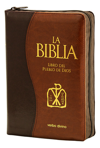 La Biblia Libro Del Pueblo De Dios-s. Piel Cremallera-bitono