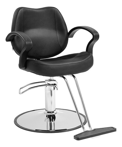 Silla Salon Barberia Spa Reposapie, Giratoria Negra