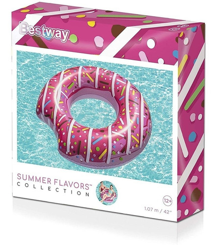 Flotador para pileta circular Bestway Flotador dona - celeste/marrón