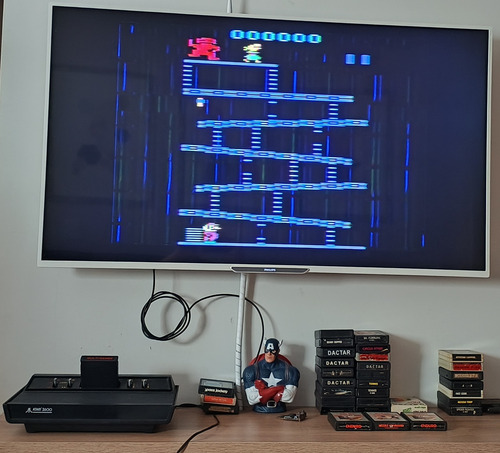 Multi Games Atari 32 Jogos - Tank, Donkey Kong E Outros. (Usado)