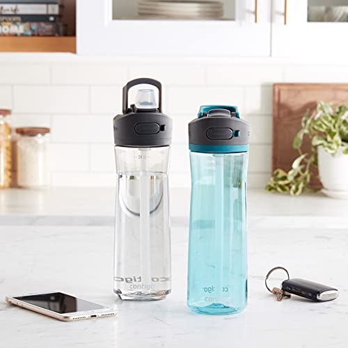 Termo De Plastico Contigo Ashland 0.7l 2 Pzs -gris Y Azul