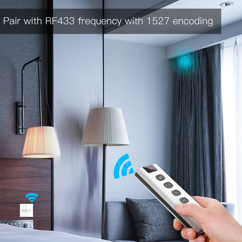 Control Remoto Rf433 De 9 Canales Para Interruptor De Cortin