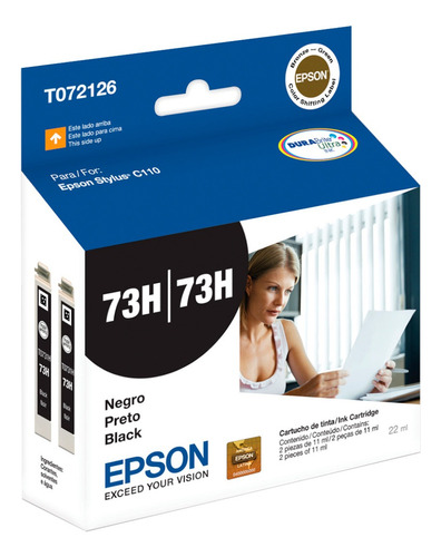 Cartucho Original Epson 73h Dual Negro T072126 Stylus C110