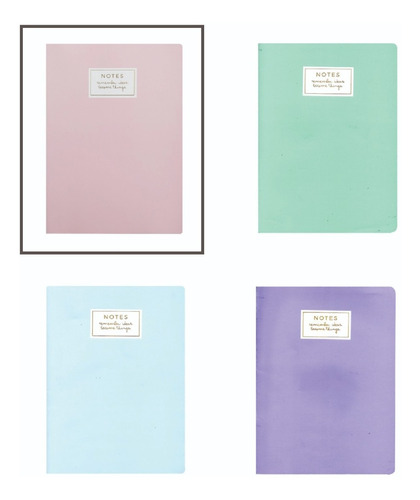 Cuaderno Notas Pasteles 17x25cm 40h Rayado / Varios Colores