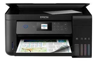 Impresora a color multifunción Epson EcoTank L4160 con wifi negra 110V/220V