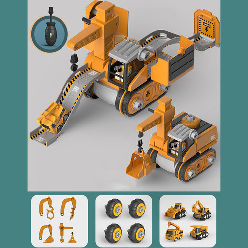 Set De Juguetes Para Vehículos De Construcción Para Niños Si