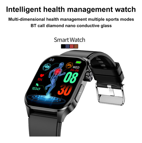 Reloj: 2.04 Hd, Health, Ip68, Bt5.2, Batería Larga