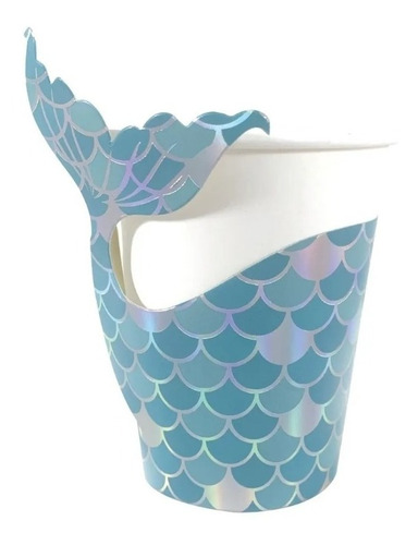 Vaso Polipapel Sirena De Mar (cubrevaso) X6 Unidades