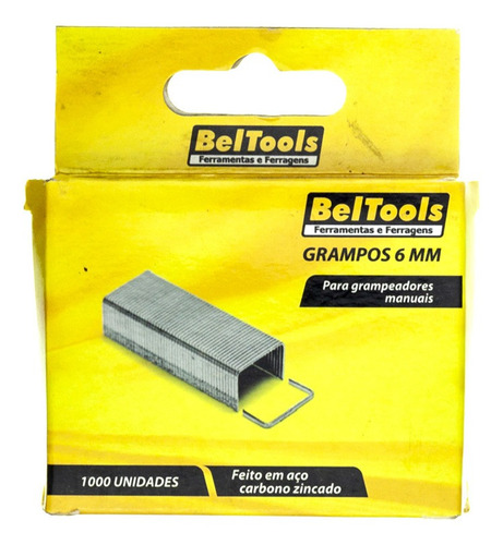 Grampo Para Grampeador 6mm C/ 1000 Unidades Beltools