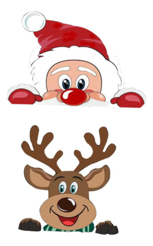. Adesivos Eletrostáticos De Janela De Natal Papai Noel E