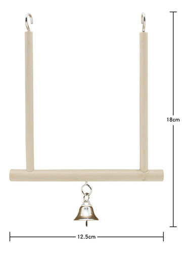 Bird Swing Perch Bird Toy Cage Accesorios Con Campana Para