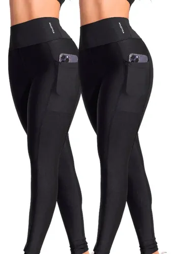Kit 2 Calça Legging Com Bolsos Fitness Feminino Atletyca