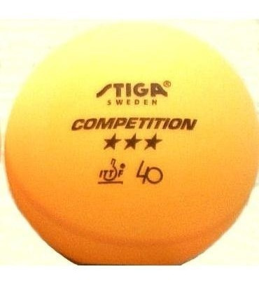 Pelota De Ping Pong Stiga Competition 3 Estrellas Naranja