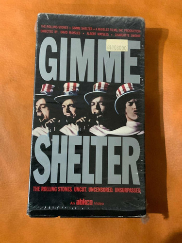 The Rolling Stones Vhs Gimme Shelter Uncut Uncensored (Usado)