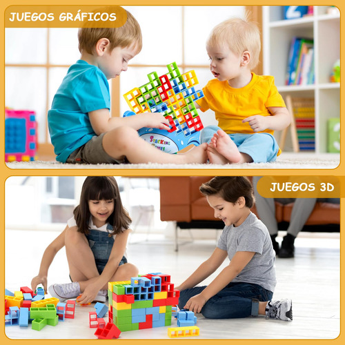 64 Pcs Tetra Tower Balance Game Juego De Equilibrio De