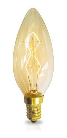 Imagen 2 de 7 de Lampara Vela Filamento De Carbono E14 Miñon 20w Dimerizable