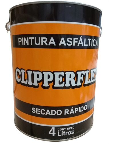 Pintura* Asfáltica Clipperflex 4 Litros Secado Ultra-rápido