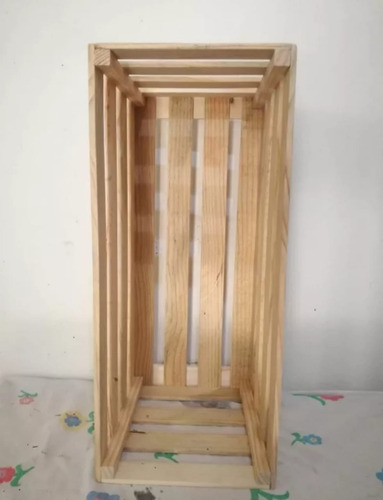 Huacal De Madera Rectangular Acabado Fino