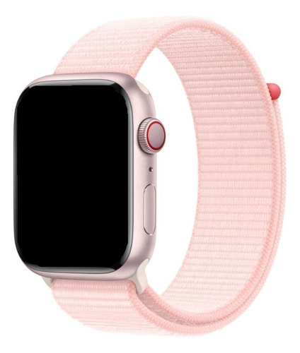 Pulseira Nylon Loop Para Apple Watch 42/44/45mm - Light Pink