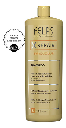 Kit X Repair Felps Shampoo + Condicionador 1l + Masc 300