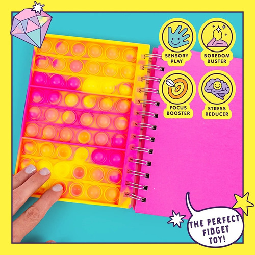 Cuaderno Sensorial Fidgit Pop It Diario Just My Style