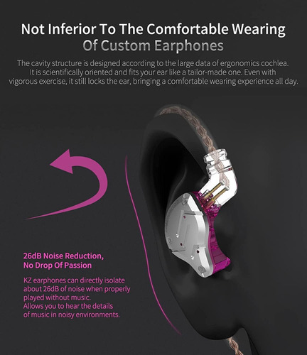 Kz Zs10 Pro Auriculares Intrauditivos Con Monitor, Auricular