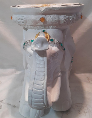 Elefante Mesa Blanco Para Decoración Interior/exterior