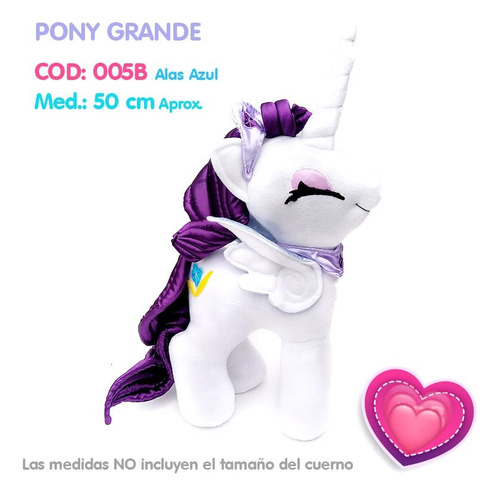 My Little Pony Unicornio Princesa Rarity Alada 44cm