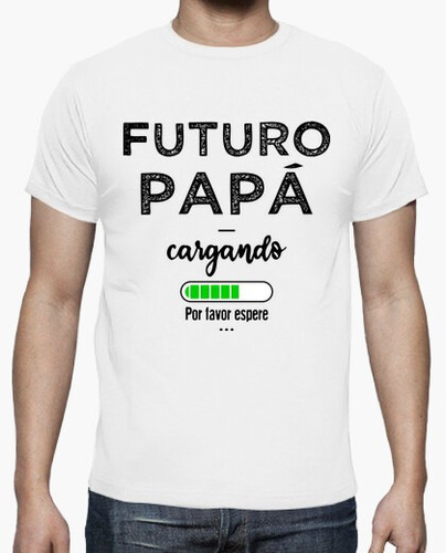 Imagen 1 de 4 de Remera Camiseta Guturo Papá Cargando Blanca