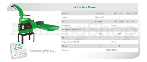 Picadeira Ensiladeira Es-650 C/ Acoplamento P/ Trator Trapp