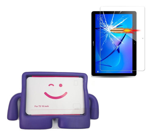 Huawei T3 10 9.6 Funda Niños Cover Protector + Mica Vidrio