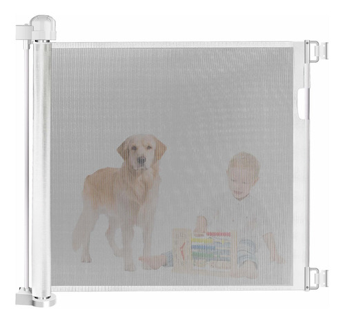 Retractable Baby Gate Mesh Safety Gate For Babies And Pets E