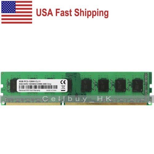 USA 8GB 16GB PC3-12800 DDR3-1600MHz UDIMM Desktop Memory For AMD A68H A58 A55