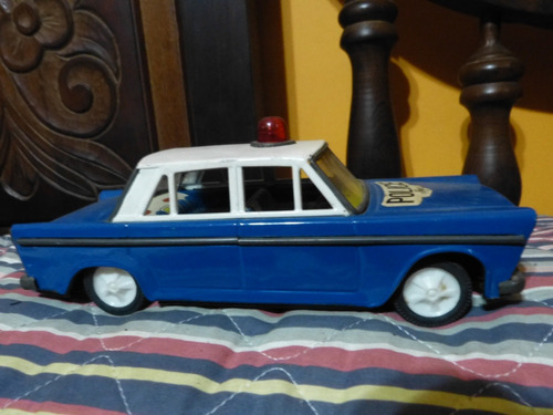 Fiat Policia Azul Blanco Chapa Gorgo 23,6 X 8,2 X 9 Alto