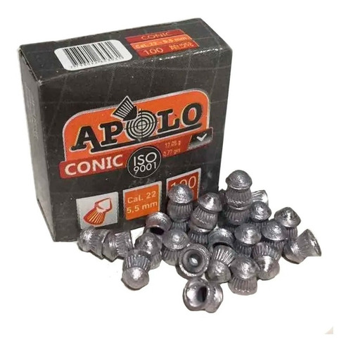 Pack X5 Balines Apolo Conic X 100 5.5 Mm