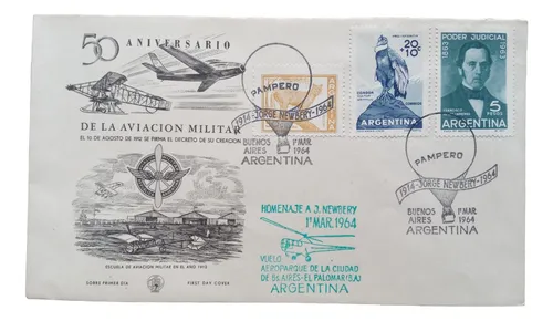 Vuelo Bs.as-el Palomar 1964 Pampero Newbery 50° Aviacion Mil