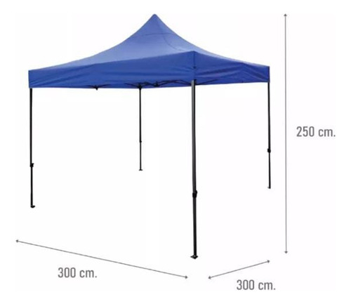 Toldo Plegable Resistente Metálico Impermeable 3x3