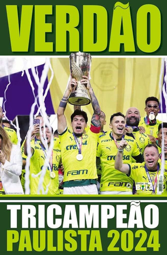 Revista Pôster Palmeiras - Verdão Tricampeão Paulista 2024