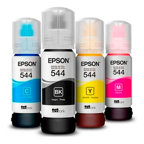 Imagen 2 de 4 de Tinta Epson T544 X 4 Original Negro Y Colores