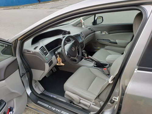 Honda Civic Lxs 13/14 Cinza Com 47 Mil Km Carro Novo Complet