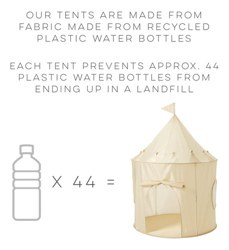 Kids Play Tent 3 Sprouts Sustainable Recycled Fabric Blue